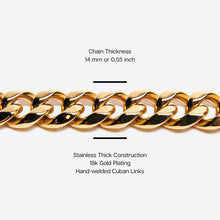Load image into Gallery viewer, Cuban Link Gold Dog Leash