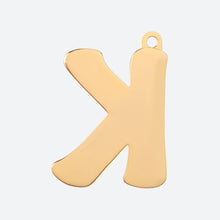 Load image into Gallery viewer, Initial Letter Jewelry Tag - K