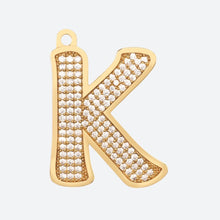 Load image into Gallery viewer, Initial Letter Jewelry Tag - K