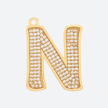 Load image into Gallery viewer, Initial Letter Jewelry Tag - N