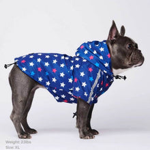 Load image into Gallery viewer, Star Print Reflective Dog Raincoat