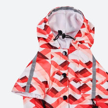 Load image into Gallery viewer, Zig-Zag Reflective Dog Raincoat