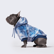 Load image into Gallery viewer, Vintage Navy Sky Dye Dog Hoodie
