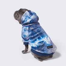 Load image into Gallery viewer, Vintage Navy Sky Dye Dog Hoodie
