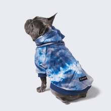 Load image into Gallery viewer, Vintage Navy Sky Dye Dog Hoodie
