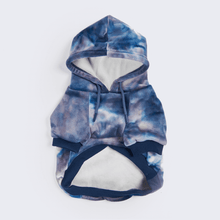 Load image into Gallery viewer, Vintage Navy Sky Dye Dog Hoodie
