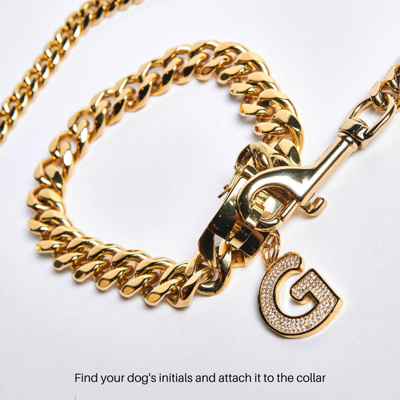 Cuban Link 20mm Dog Gold Chain Collar