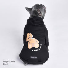 Load image into Gallery viewer, Teddy Bear Dog Hoodie - Black
