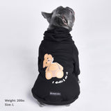 Teddy Bear Dog Hoodie - Black