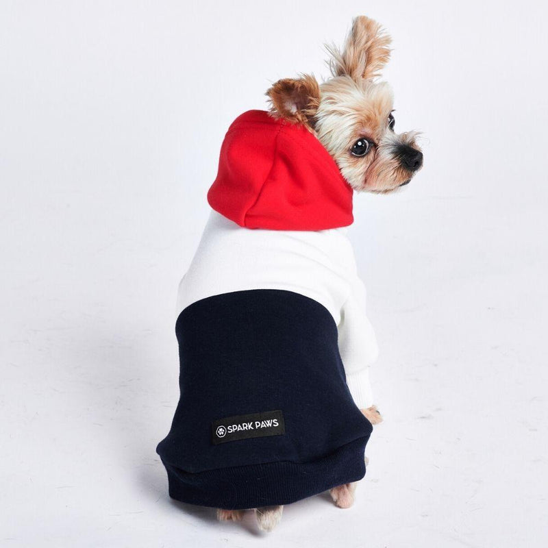 Red, White, Navy Dog Hoodie