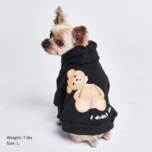 Load image into Gallery viewer, Teddy Bear Dog Hoodie - Black
