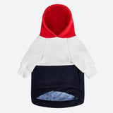 Red, White, Navy Dog Hoodie