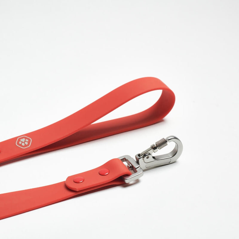 Waterproof PVC Dog Leash - Red