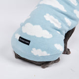 Clouds Knit Dog Sweater - Blue