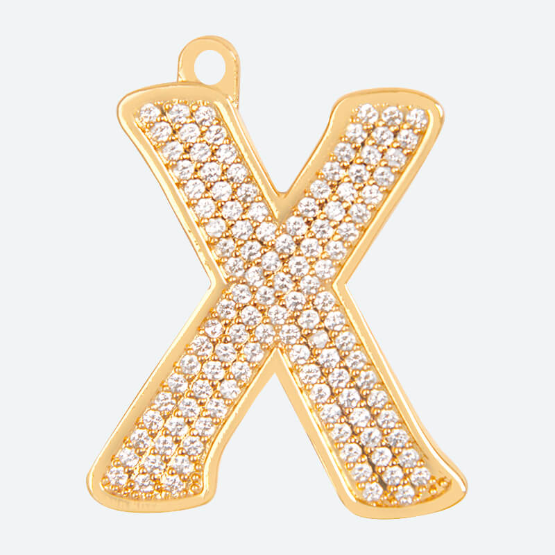 Initial Letter Jewelry Tag - X