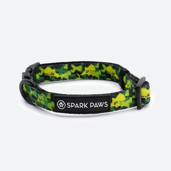 Shark Monster Collar - Green Camo