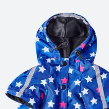 Load image into Gallery viewer, Star Print Reflective Dog Raincoat
