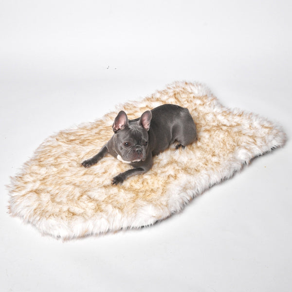 Memory Foam Faux Fur Rug Dog Bed