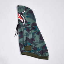 Load image into Gallery viewer, Shark Monster Dog Hoodie - Green Camo
